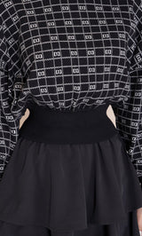 DDロゴボリュームニットトップス