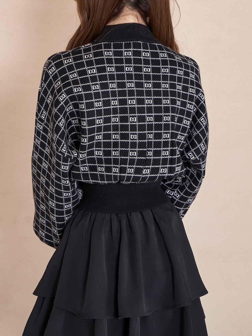 DDロゴボリュームニットトップス