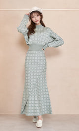 DDロゴボリュームニットトップス