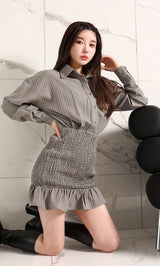 モデル:160cm(着用サイズ:FREE 着用カラー:GRY)