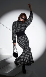 DDロゴボリュームニットトップス