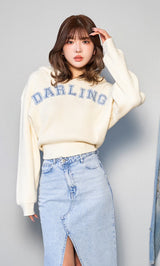 DARLINGショートニットフーディ