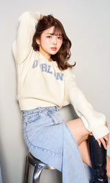 DARLINGショートニットフーディ