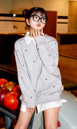 モデル:160cm(着用サイズ:FREE 着用カラー:GRY)