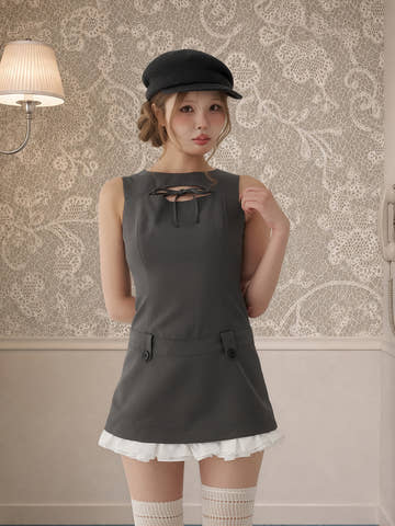 モデル：163cm（着用サイズ：FREE　着用カラー：GRY）