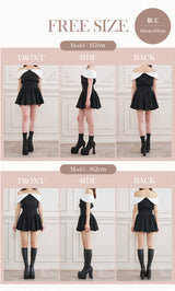 モデル：157cm/162cm（着用サイズ：FREE　着用カラー：BLK）