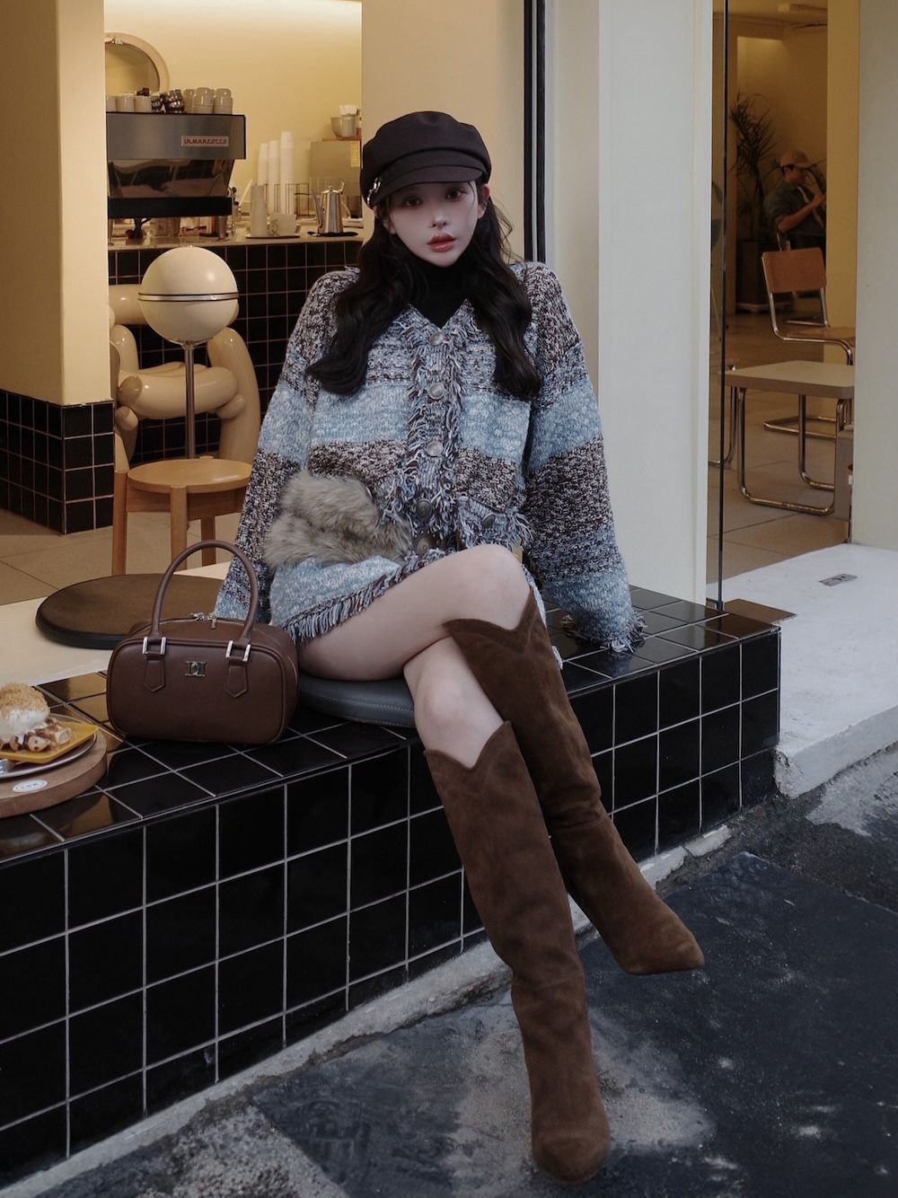 Darich ツイードボーダーニットカーディガン PNK ツイードボーダーニットカーディガン – Darich (ダーリッチ)