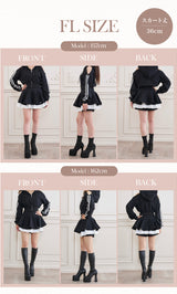 モデル：157cm/162cm（着用サイズ：F-L　着用カラー：BLK）