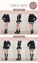 モデル：157cm/162cm（着用サイズ：FREE　着用カラー：BLK）