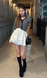 モデル：158cm（着用サイズ：FREE　着用カラー：BLK）