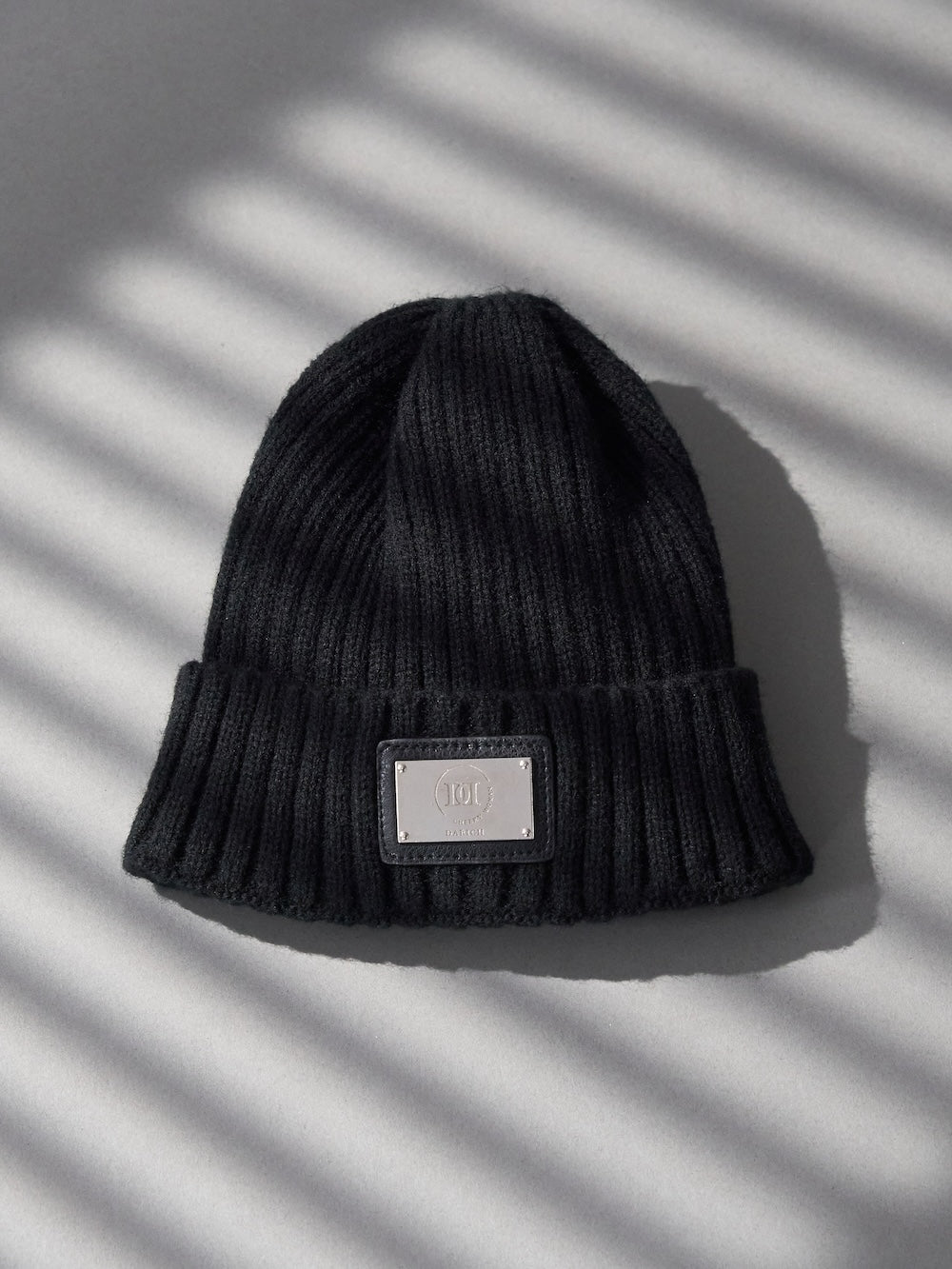 プレートニットビーニー - blk