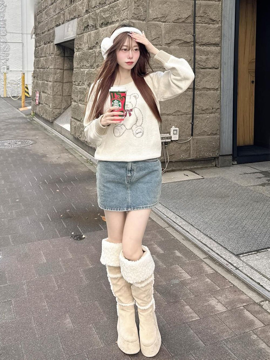 モデル：161cm（着用サイズ：FREE　着用カラー：IVO）