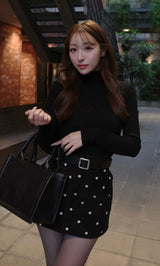 モデル：156cm（着用サイズ：S　着用カラー：BLK）