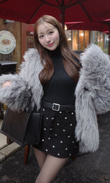 モデル：156cm（着用サイズ：S　着用カラー：BLK）