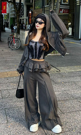 モデル：158cm（着用サイズ：FREE　着用カラー：C-GRY）