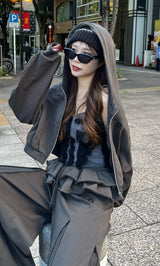 モデル：158cm（着用サイズ：FREE　着用カラー：C-GRY）