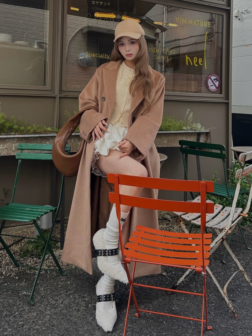 Darich 【美品】ダブルロングチェスターコート ダーリッチ Darich ダブルロングチェスターコート （グレー） -靴