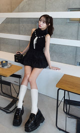 モデル：156cm（着用サイズ：FREE　着用カラー：BLK）