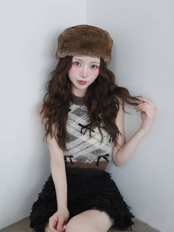 モデル：158cm（着用サイズ：FREE　着用カラー：BRN）
