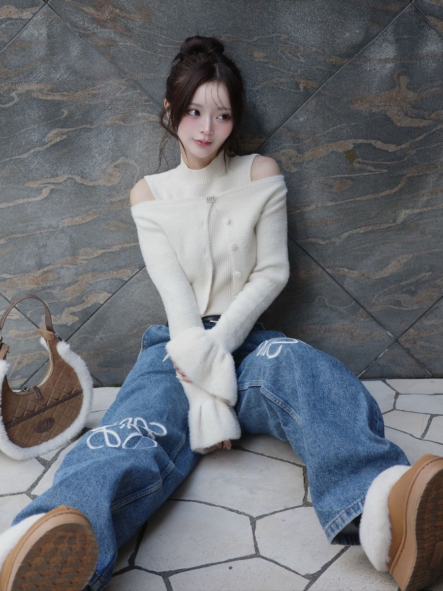 モデル：158cm（着用サイズ：FREE　着用カラー：IVO）