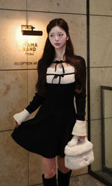 モデル：158cm（着用サイズ：FREE　着用カラー：BLK）