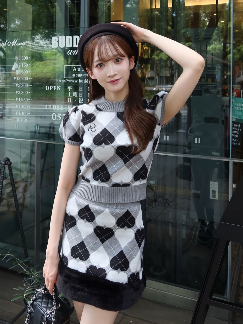 モデル：160cm（着用サイズ：FREE　着用カラー：GRY）
