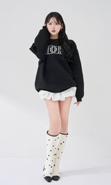 モデル：165cm（着用サイズ：FREE　着用カラー：BLK）