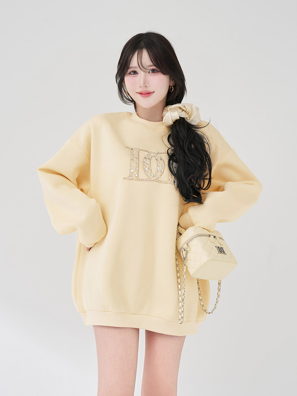 DDロゴビジュースウェットプルオーバー - yel