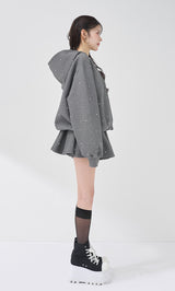 モデル：165cm（着用サイズ：FREE　着用カラー：GRY）