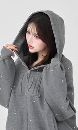 モデル：165cm（着用サイズ：FREE　着用カラー：GRY）