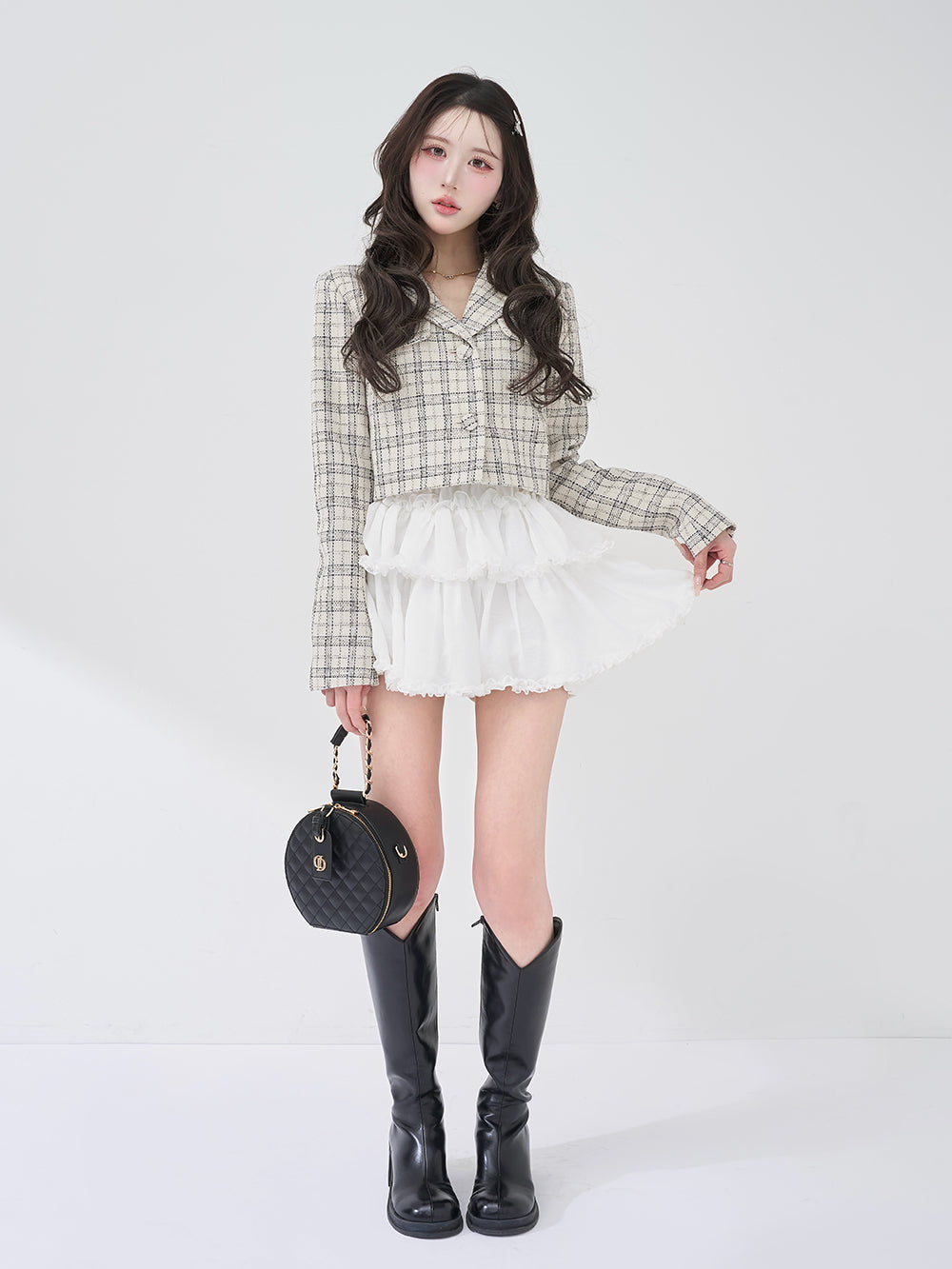 モデル：165cm（着用サイズ：FREE　着用カラー：WHT）