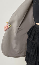 モデル：165cm（着用サイズ：FREE　着用カラー：GRY）