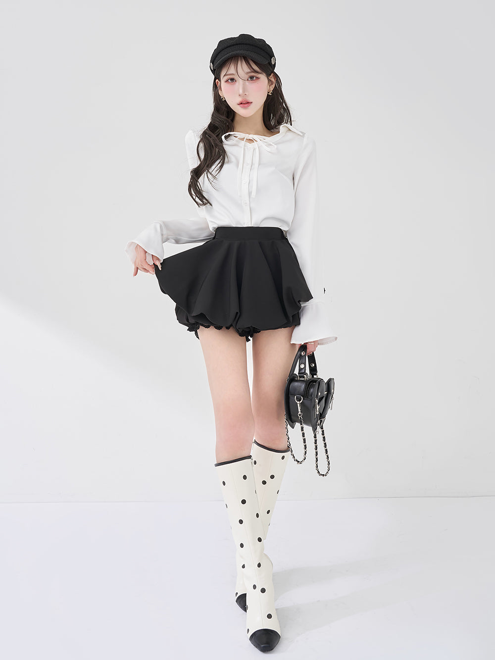 モデル：165cm（着用サイズ：FREE　着用カラー：C-GRY）