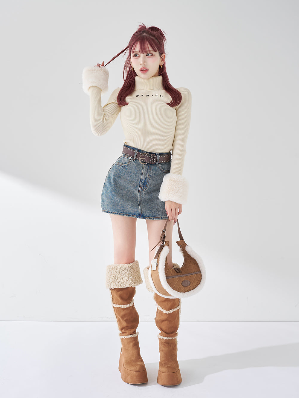 モデル：165cm（着用サイズ：FREE　着用カラー：IVO）