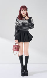 モデル：165cm（着用サイズ：FREE　着用カラー：BLK）