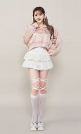 モデル：165cm（着用サイズ：FREE　着用カラー：WHT）