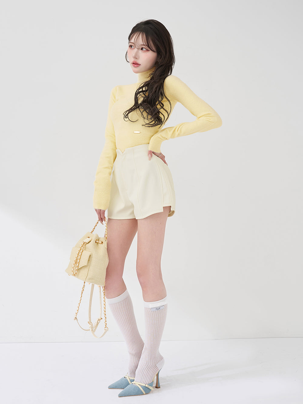 ハイネックシャギーニットトップス – Darich