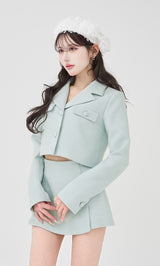 モデル：165cm（着用サイズ：S　着用カラー：SAX）