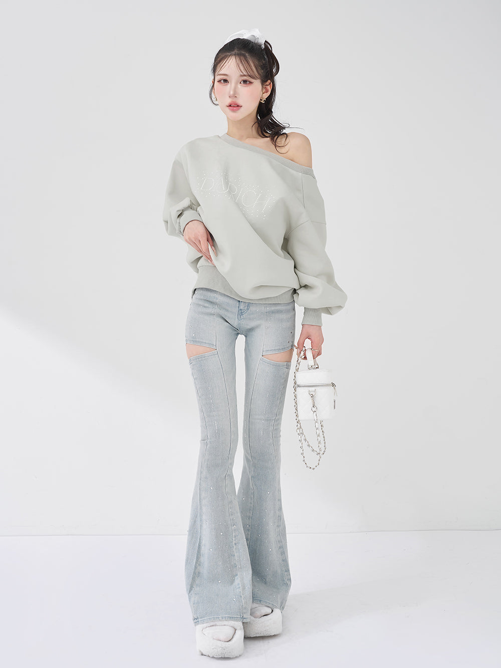 モデル：165cm（着用サイズ：FREE　着用カラー：L-GRY）