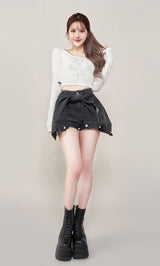 モデル：165cm（着用サイズ：M　着用カラー：BLK）