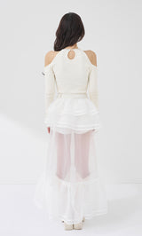 モデル：165cm（着用サイズ：S　着用カラー：WHT）