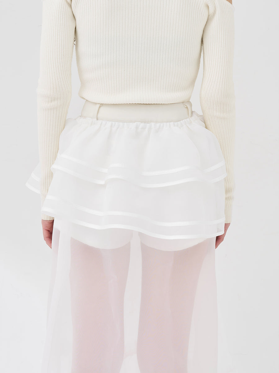 モデル：165cm（着用サイズ：S　着用カラー：WHT）