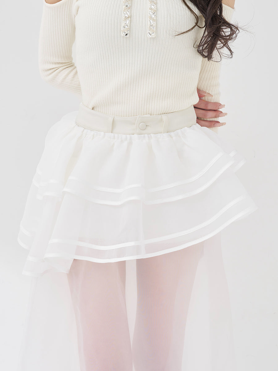 モデル：165cm（着用サイズ：S　着用カラー：WHT）