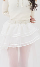 モデル：165cm（着用サイズ：S　着用カラー：WHT）