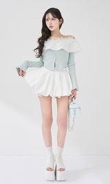 モデル：165cm（着用サイズ：FREE　着用カラー：SAX）