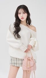 モデル：165cm（着用サイズ：FREE　着用カラー：WHT）