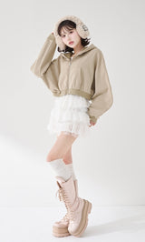 モデル：165cm（着用サイズ：FREE　着用カラー：BEG）