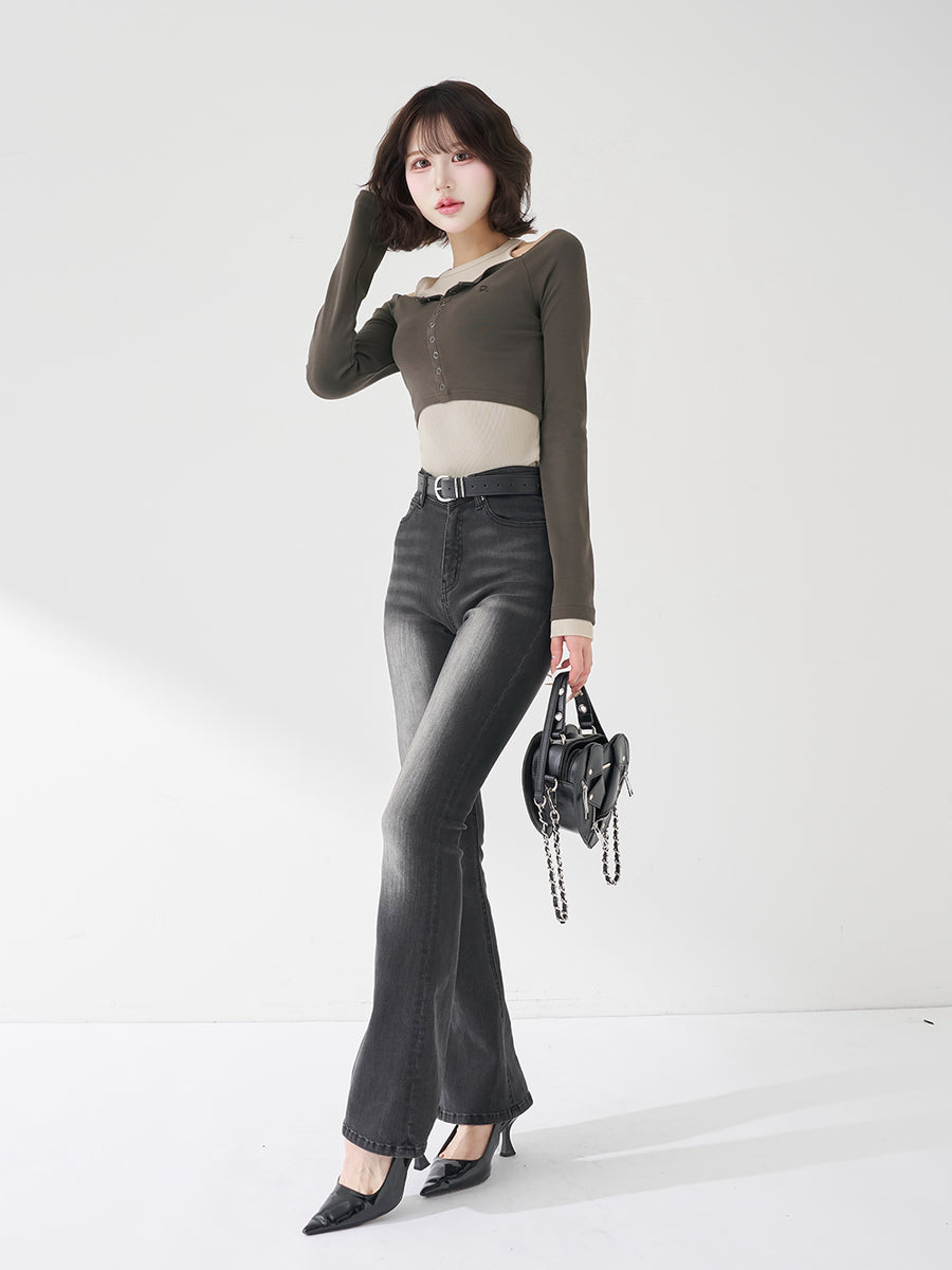 モデル：165cm（着用サイズ：FREE　着用カラー：C-GRY）