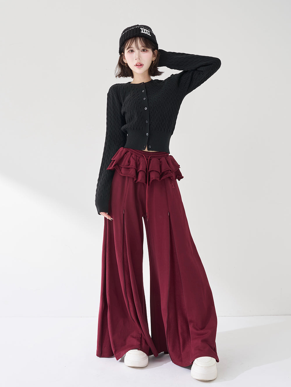 モデル：165cm（着用サイズ：FREE　着用カラー：BRD）