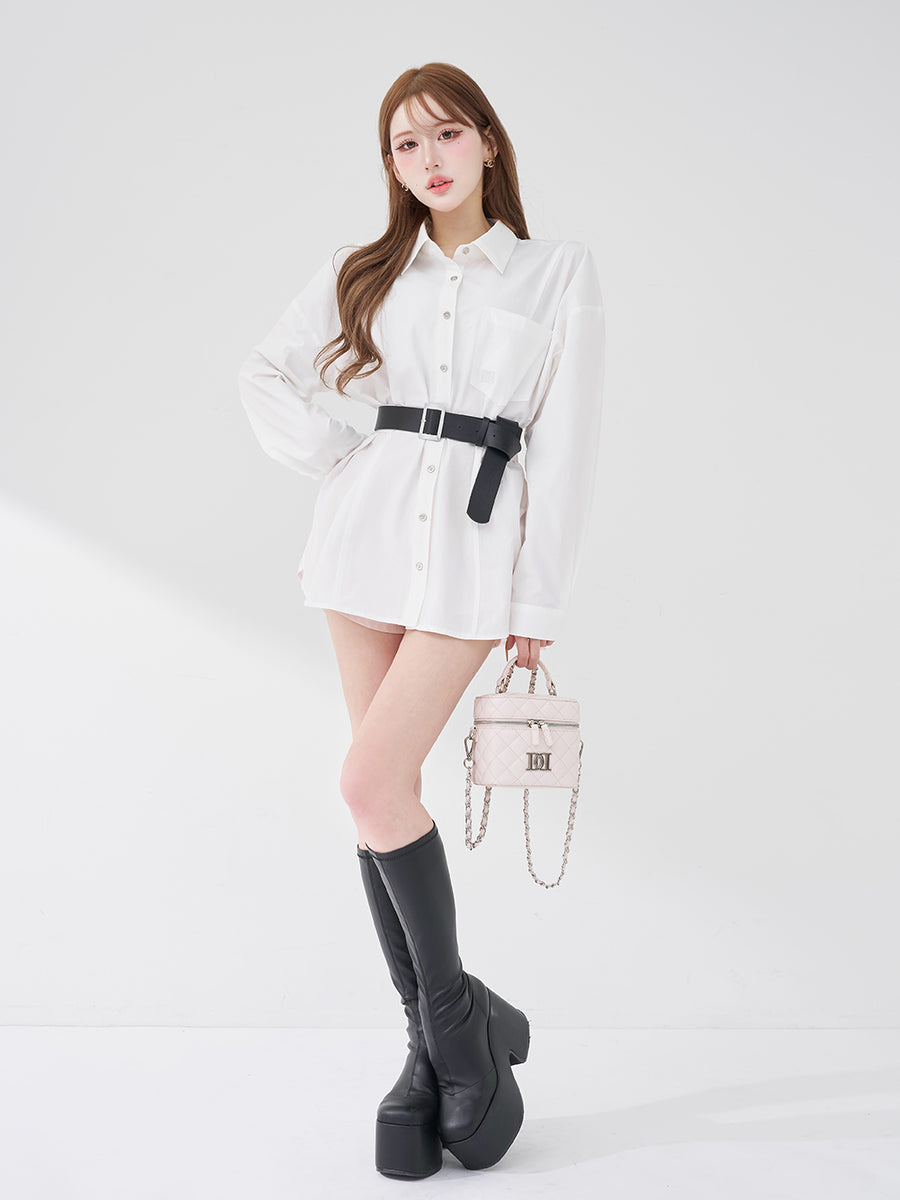 モデル：165cm（着用サイズ：S　着用カラー：WHT）